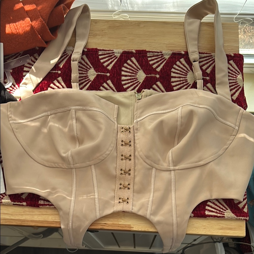 Fashion Nova Beige Corset Bra